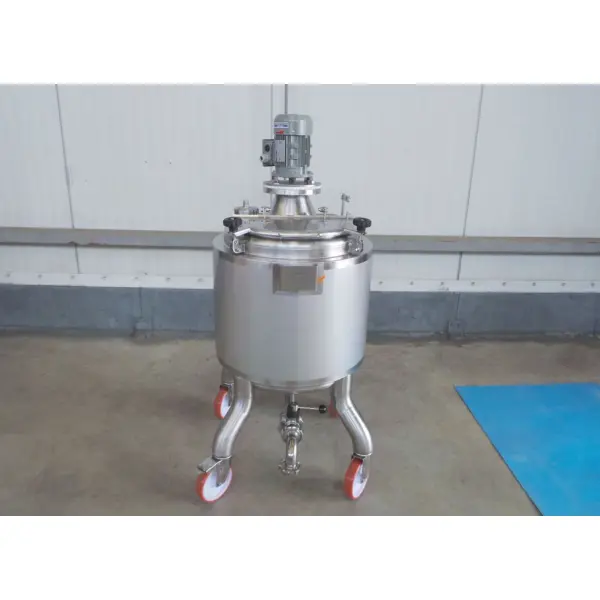 Werksneuer 100 Liter heiz-/kühlbarer Behälter aus V4A (Rührwerk gegen Mehrpreis möglich)