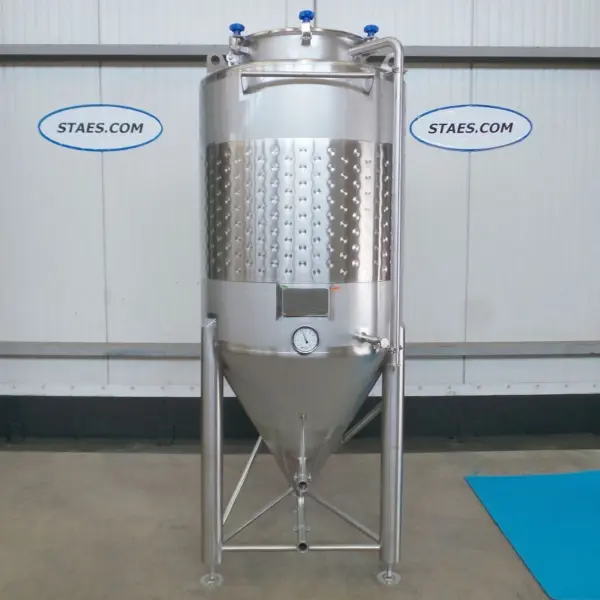 Werksneuer 710 Liter temperierbarer Fermentationstank aus V2A