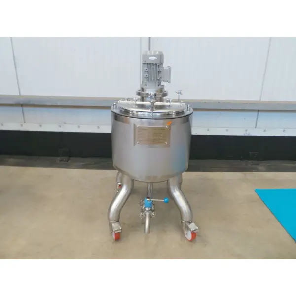 50 liter brandnew mobile heat-/coolable tank, Aisi 316 optional with agitator