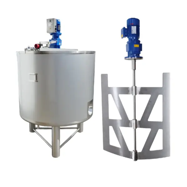Brand new 1169 liter heat-/coolable agitator tank, Aisi 316 (type FOT) with anchor agitator (Aisi 304)