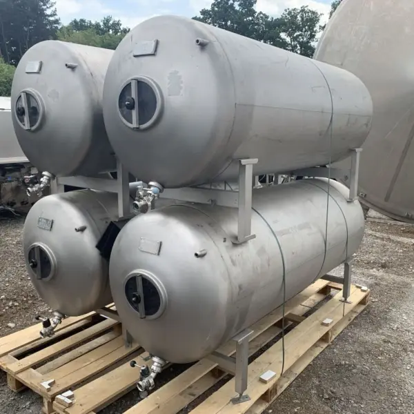 Recipiente a presión horizontal de 1000 litros de acero inoxidable 304