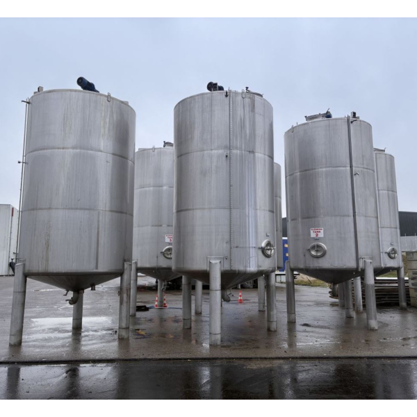 Tanque de mezcla vertical de acero inoxidable 304 de 30000 litros con agitador de viga