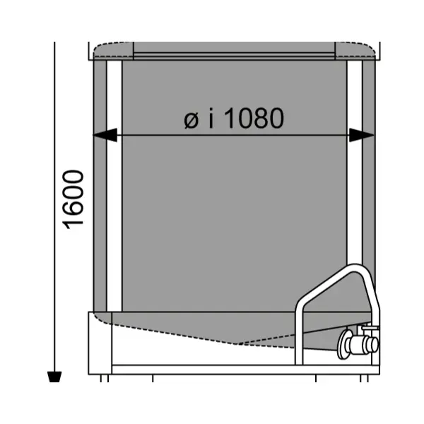 Contenedor de 1000 litros de acero inoxidable 316 a estrenar