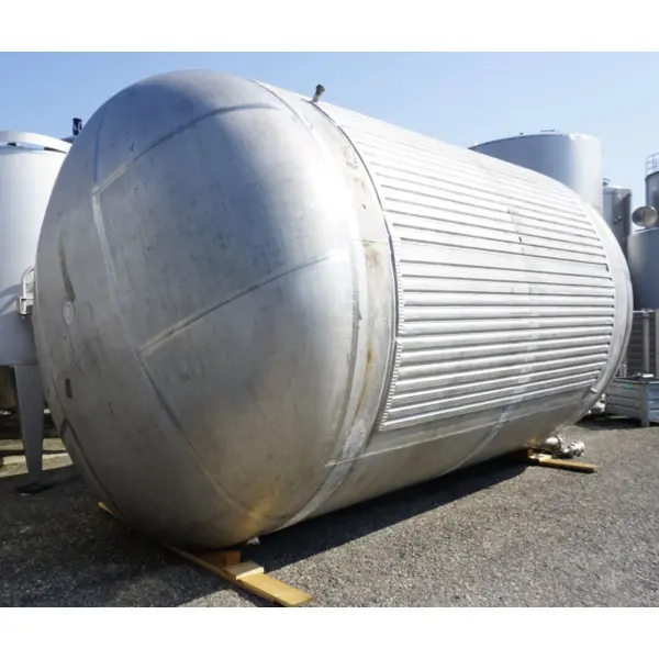 36400 liter heat-/coolable horizontal pressure tank, Aisi 304