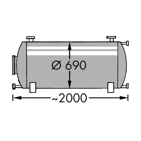 630 Liter Behälter aus V4A