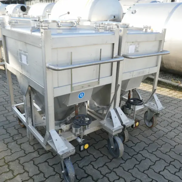 670 Liter fahrbarer Konuscontainer aus V4A