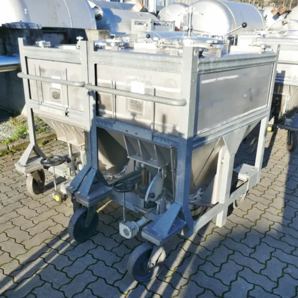 630 Liter fahrbarer Konuscontainer aus V4A