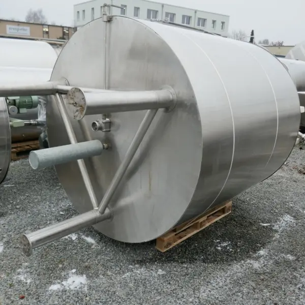 Tanque agitador calentable/refrigerable de 3400 litros en acero inoxidable 304 con agitador de anclaje
