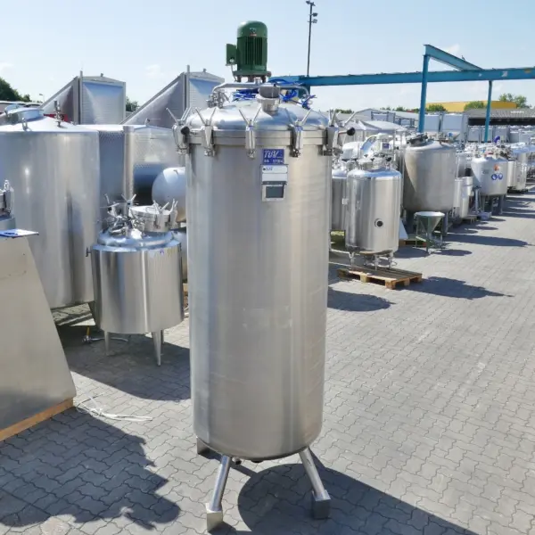 Recipiente a presión farmacéutico de 1200 litros de acero inoxidable 316 con agitador de hélice