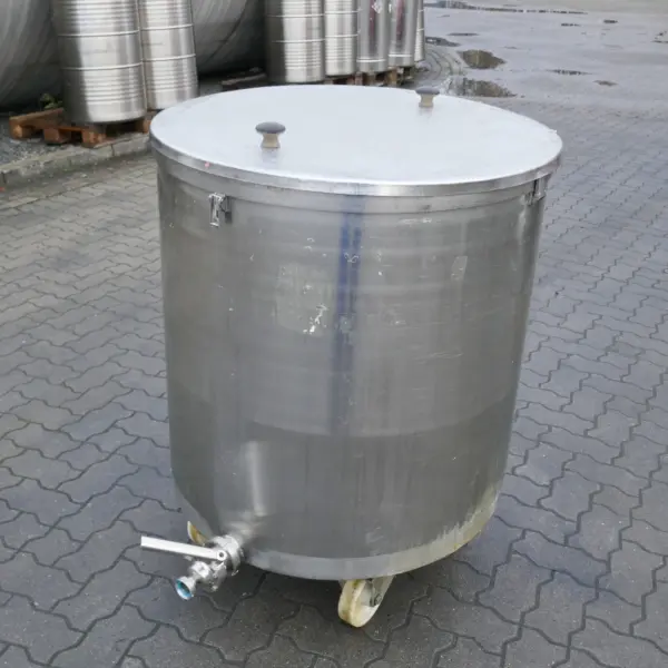 400 Liter fahrbarer Behälter aus V4A