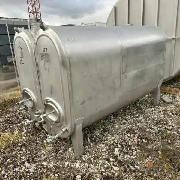 2500 Liter ovaler Lagerbehälter aus V2A