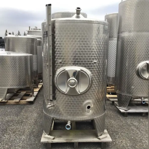werksneuer 1050 Liter heiz-/kühlbarer Gär-/Lagertank aus V2A