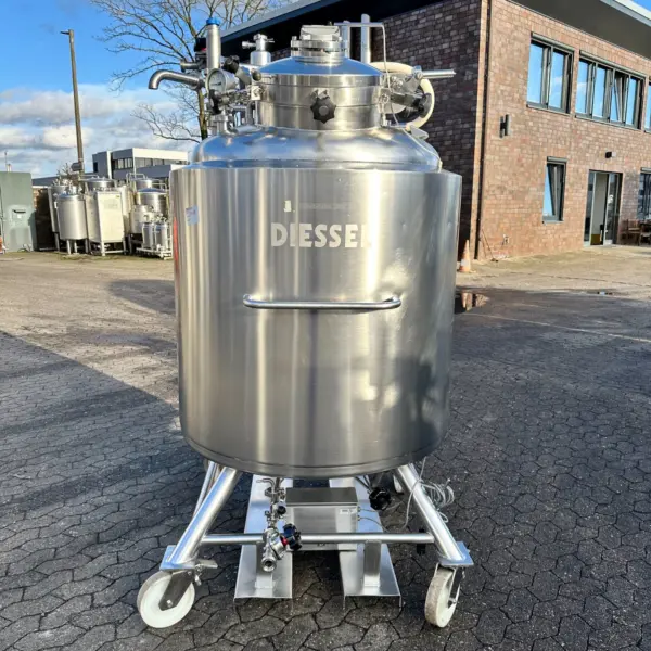 930 liter mobile heat-/coolable pharma processing vessel, Aisi 316