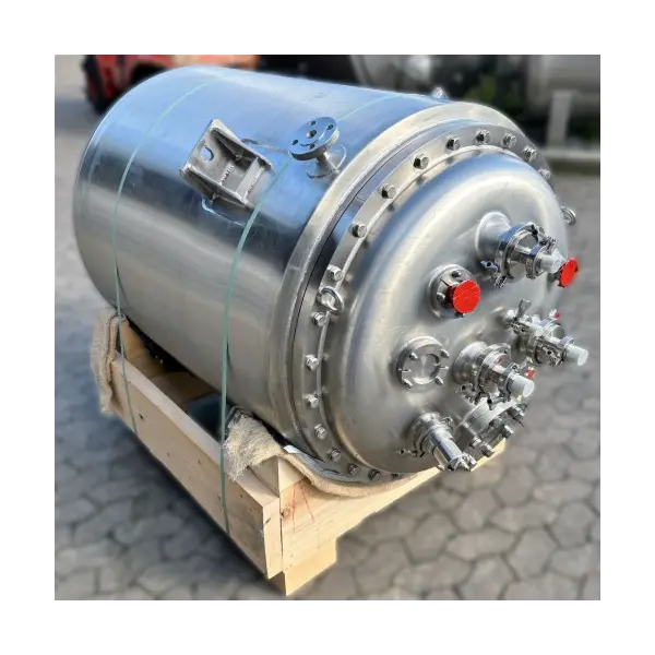 Unused 500 liter heat-/ coolable pressure tank, Aisi 904L