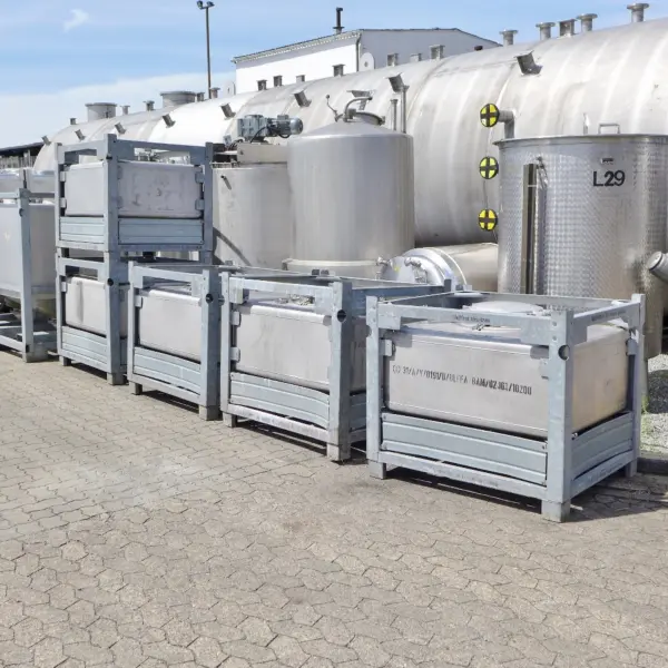 Contenitore IBC da 500 litri in acciaio inox 316