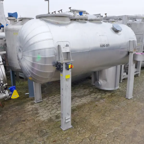 2200 liter insulated pressure tank, Aisi 316