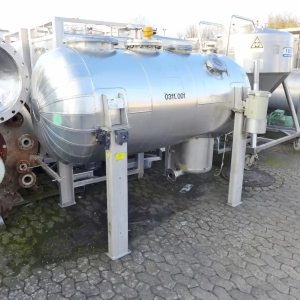 1600 liter insulated pressure tank, Aisi 316