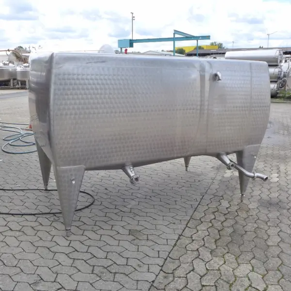3000 Liter offener 2-Kammer-Behälter aus V2A (1 x 2000 Liter, 1 x 1000 Liter)