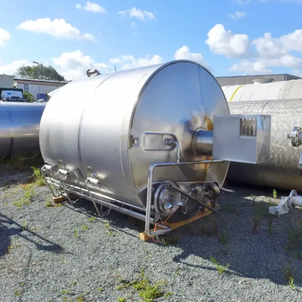10000 liter heat-/coolable agitator tank / cream tank, Aisi 304 with anchor agitator