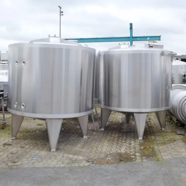 Serbatoio riscaldabile/raffreddabile da 5236 litri, nuovo di fabbrica, in acciaio inox 316 (tipo FIT; a scelta con agitatore)