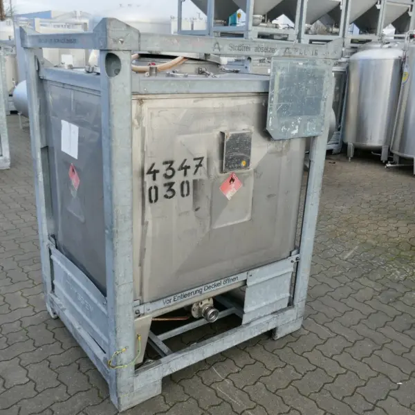 Contenitore IBC da 1000 litri in acciaio inox 304
