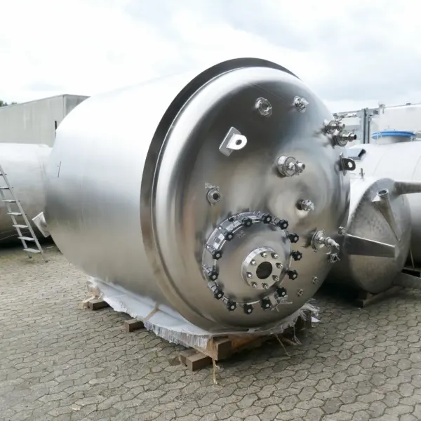 Recipiente a pressione farmaceutico riscaldabile/raffreddabile da 8890 litri in acciaio inox 316 (1.4539), inutilizzato