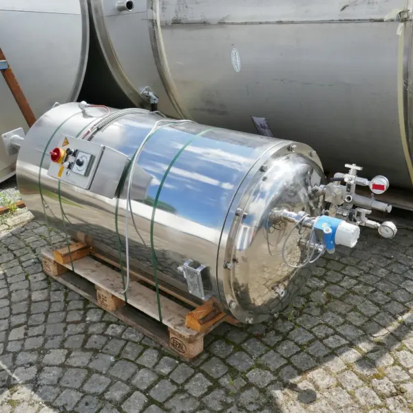 554 Liter heiz-/kühlbarer Druckbehälter aus V4A