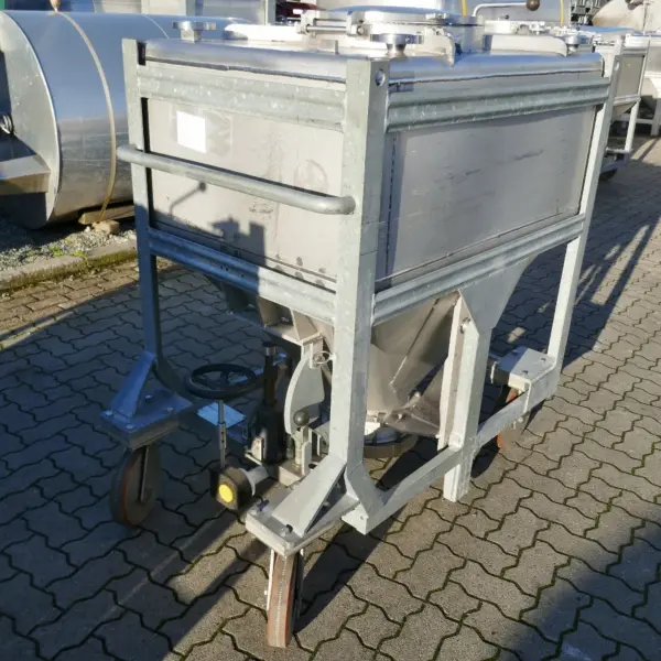 695 Liter fahrbarer Konuscontainer aus V4A