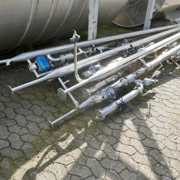 6 pipes, Aisi 304 with various fittings (complete price)