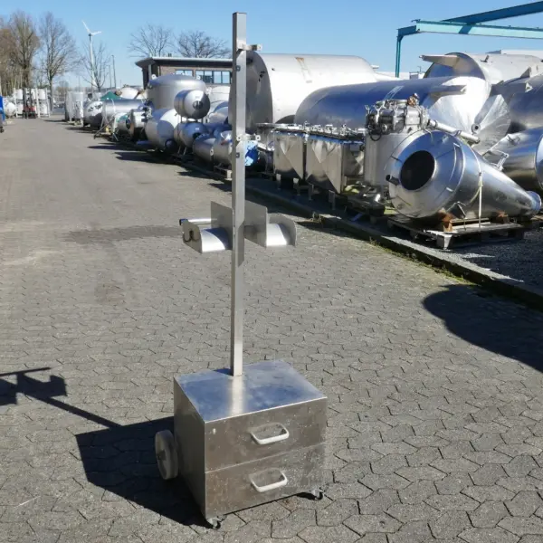 Carrello portagomma in acciaio inox 304