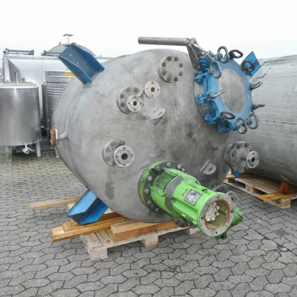 3685 Liter heiz-/kühlbarer Druckbehälter aus V4A