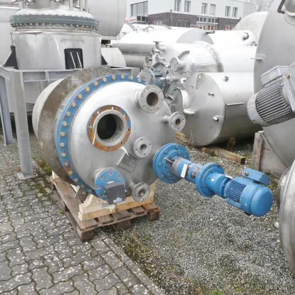 1300 Liter heiz-/kühlbarer Druckbehälter aus V4A