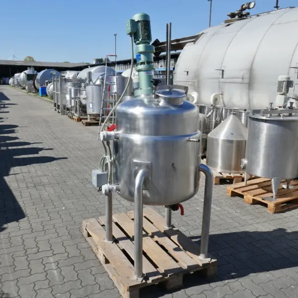 180 Liter heat-/coolable agitator tank, Aisi 304 with propeller agitator