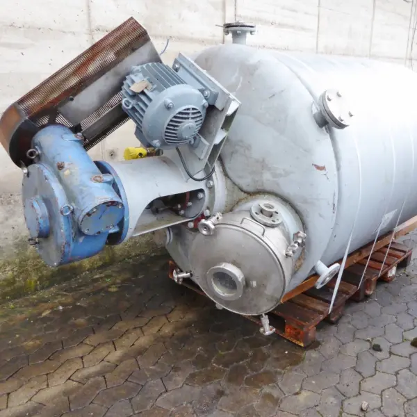 3000 liter heatable/coolable tank, AISI 316