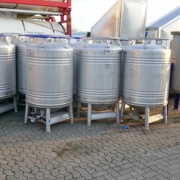 Contenitore rotondo asettico da 1000 litri resistente alla pressione in acciaio inox 304