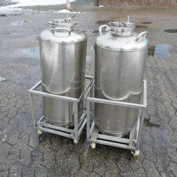 Recipiente a presión móvil de 100 litros fabricado en acero inoxidable 316