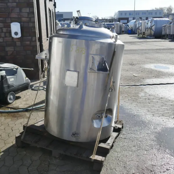 680 litri di serbatoio di processo riscaldabile/raffreddabile in acciaio inox 316