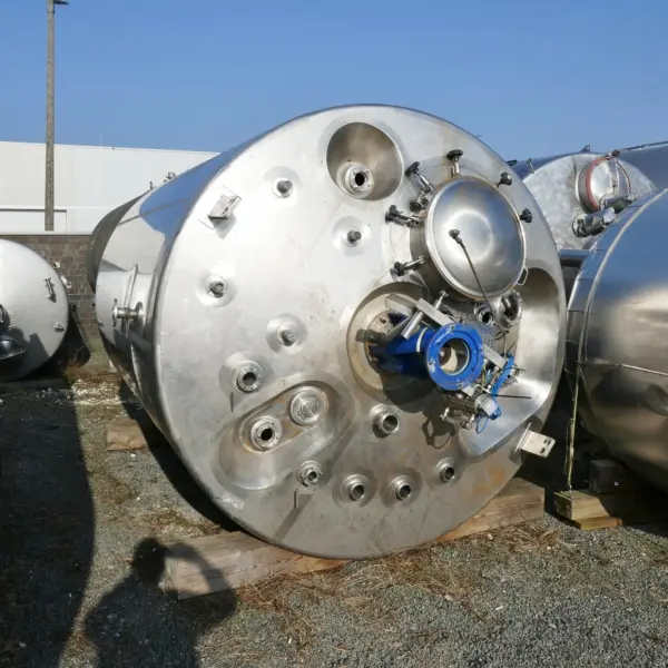 11118 Liter heiz-/kühlbarer Reaktor aus V4A mit Balkenrührwerk