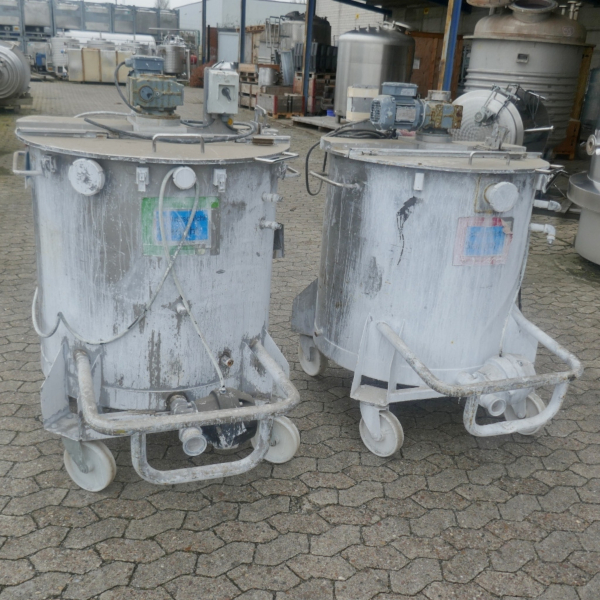 500 liter heat-/coolable tank with paddle agitator, Aisi 304