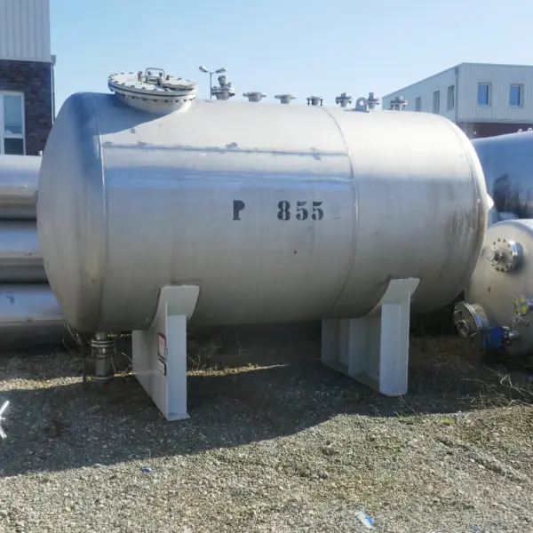 Serbatoio di stoccaggio orizzontale da 11650 litri resistente alla pressione in acciaio inox 316