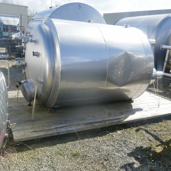 Depósito a presión calentable/refrigerable de 4500 litros en acero inoxidable 316