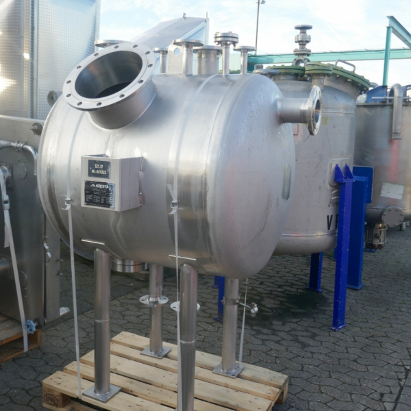 Recipiente a presión horizontal de 850 litros de acero inoxidable 316