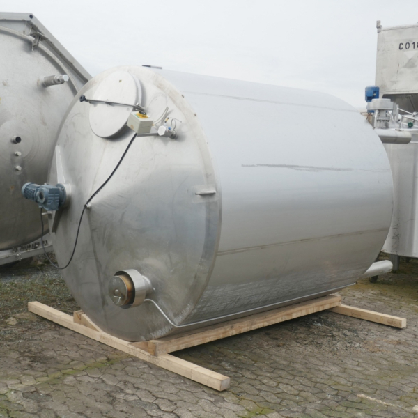 8000 Liter isolierter Rührwerksbehälter aus V4A mit Balkenrührwerk