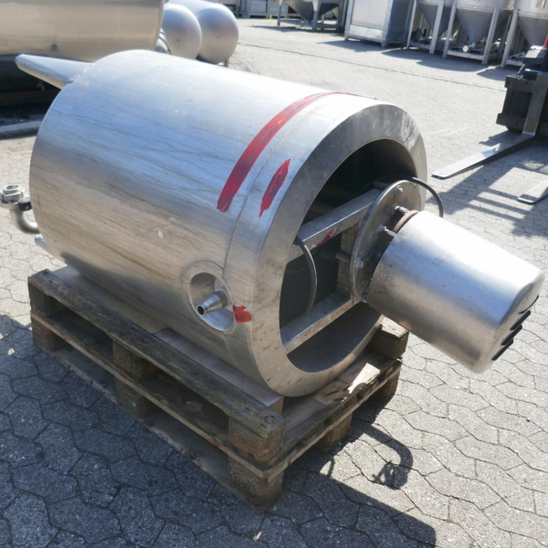 400 liter verwarmbare/koelbare roerketel van RVS 304 met straalmenger