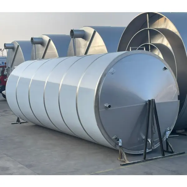 Depósito calefactable/refrigerable de 50000 litros de acero inoxidable 304 nuevo de fábrica con brida agitadora lateral