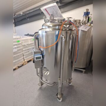 Serbatoio a pressione mobile riscaldabile/raffreddabile da 280 litri in acciaio inox 316 con agitatore a elica