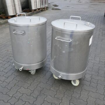 220 Liter fahrbarer Behälter aus V2A