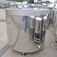 Ungebrauchter 1000 Liter heiz-/kühlbarer Behälter aus V4A