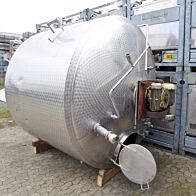6000 Liter heiz-/kühlbarer Rührwerksbehälter aus V2A mit Ankerrührwerk (Rahmreifer)