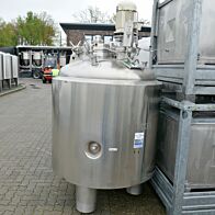 1344 Liter heiz-/kühlbarer Druckbehälter aus V4A mit Propellerrührwerk